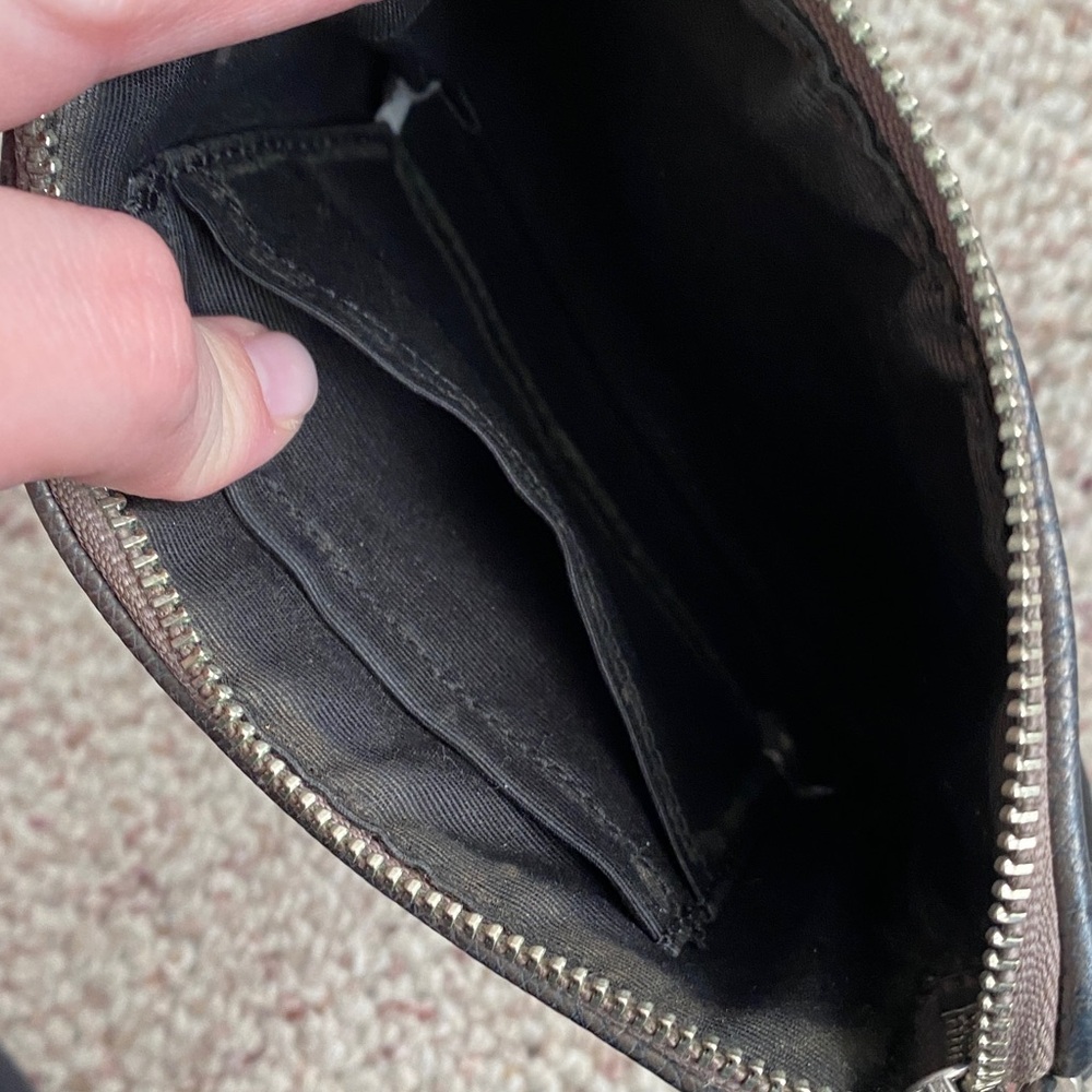 Flawed Coach Dark Patterned Wristlet - image 5